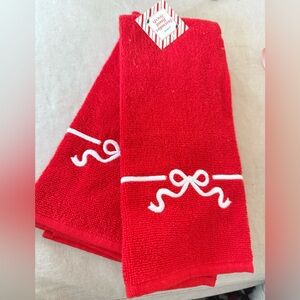 Target Bullseye Playground Red Bow Christmas Hand Towel Set White Bow 2025 NEW